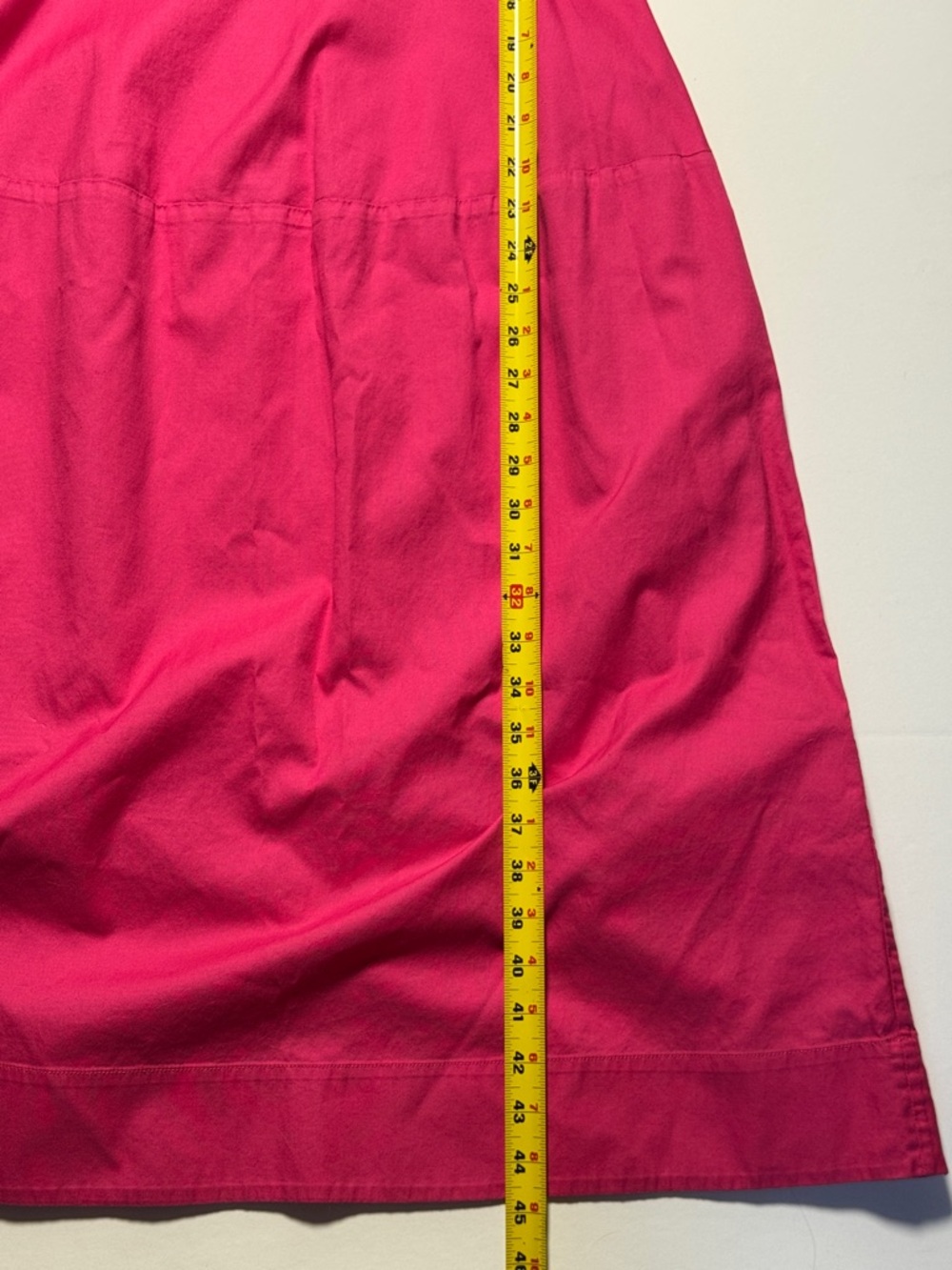 COS Day Dress 100% Cotton Bright Pink Fit and Flare‎ Midi Dress Scoop Neck 6 - Picture 6 of 13